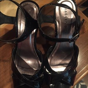 Black with polka dot heels